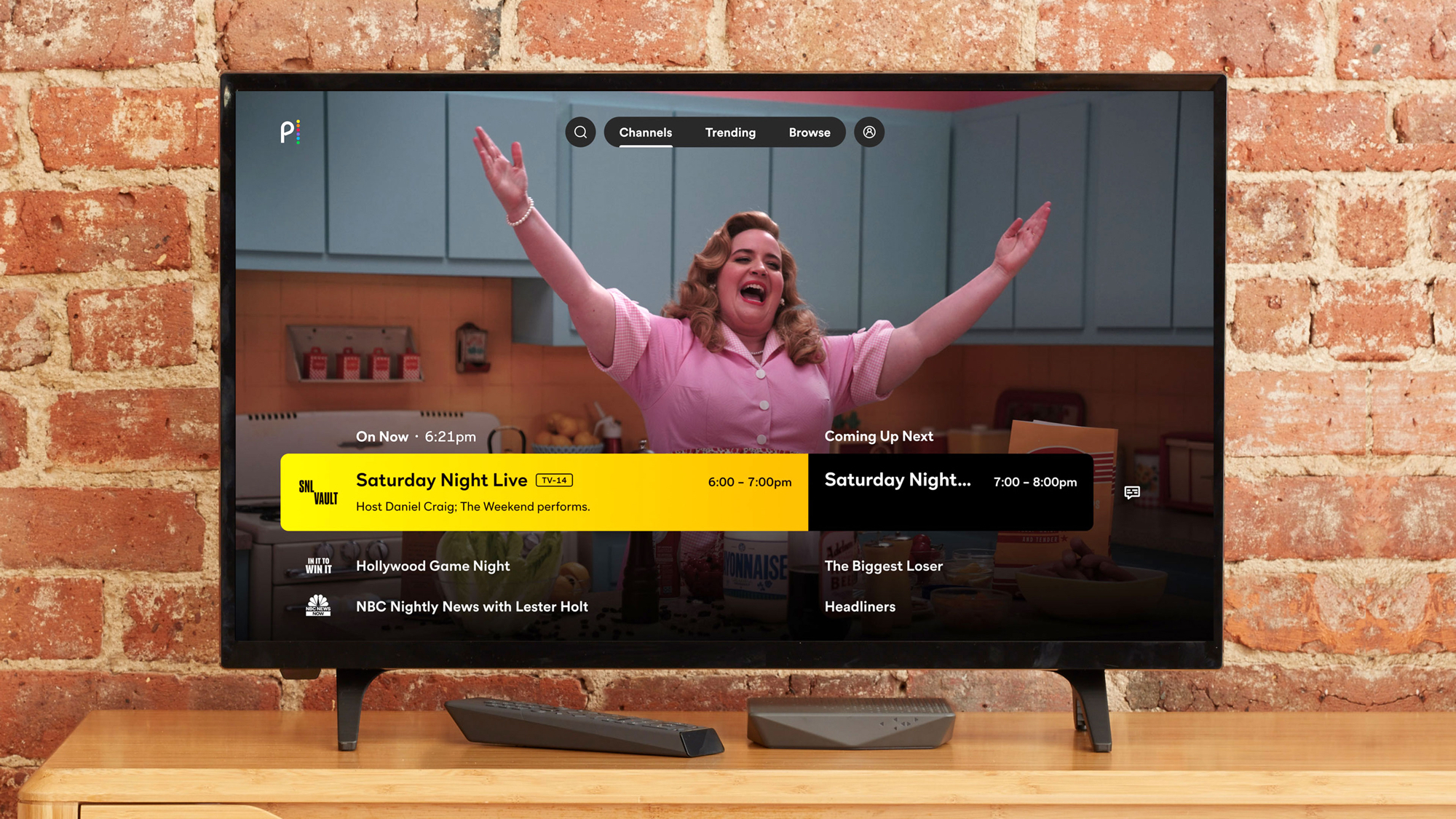 NBC Peacock TV will have a channel grid