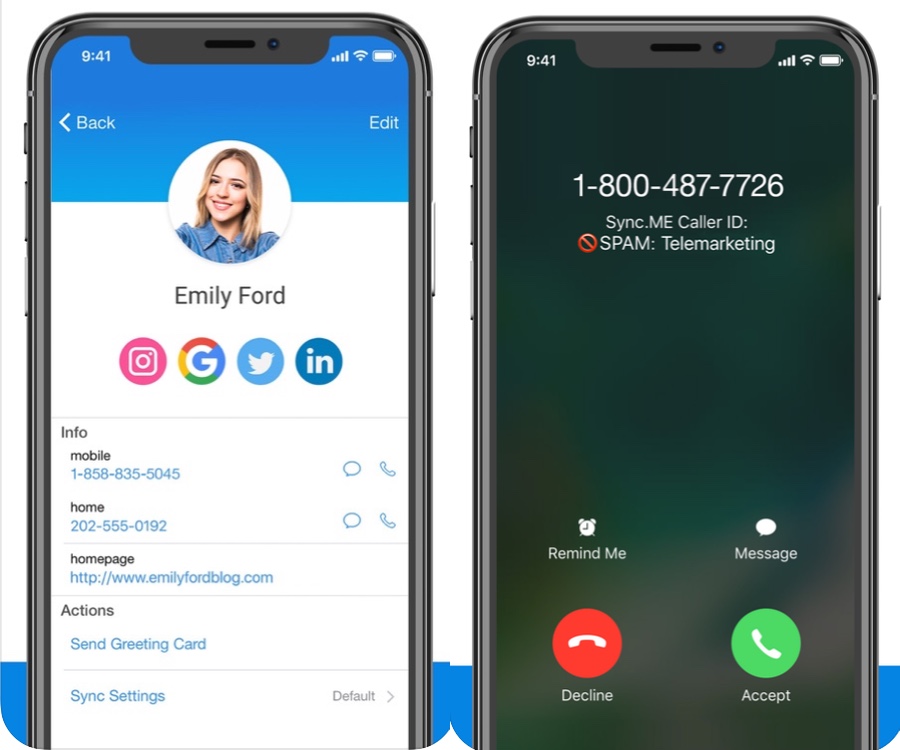 best contact apps: Sync.Me