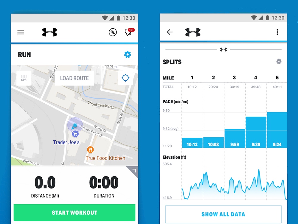 best running apps: run with map my run