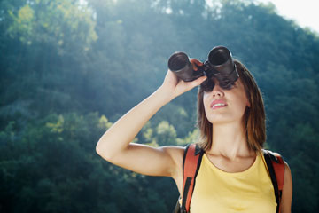 Birding began with the invention of hand-held binoculars.