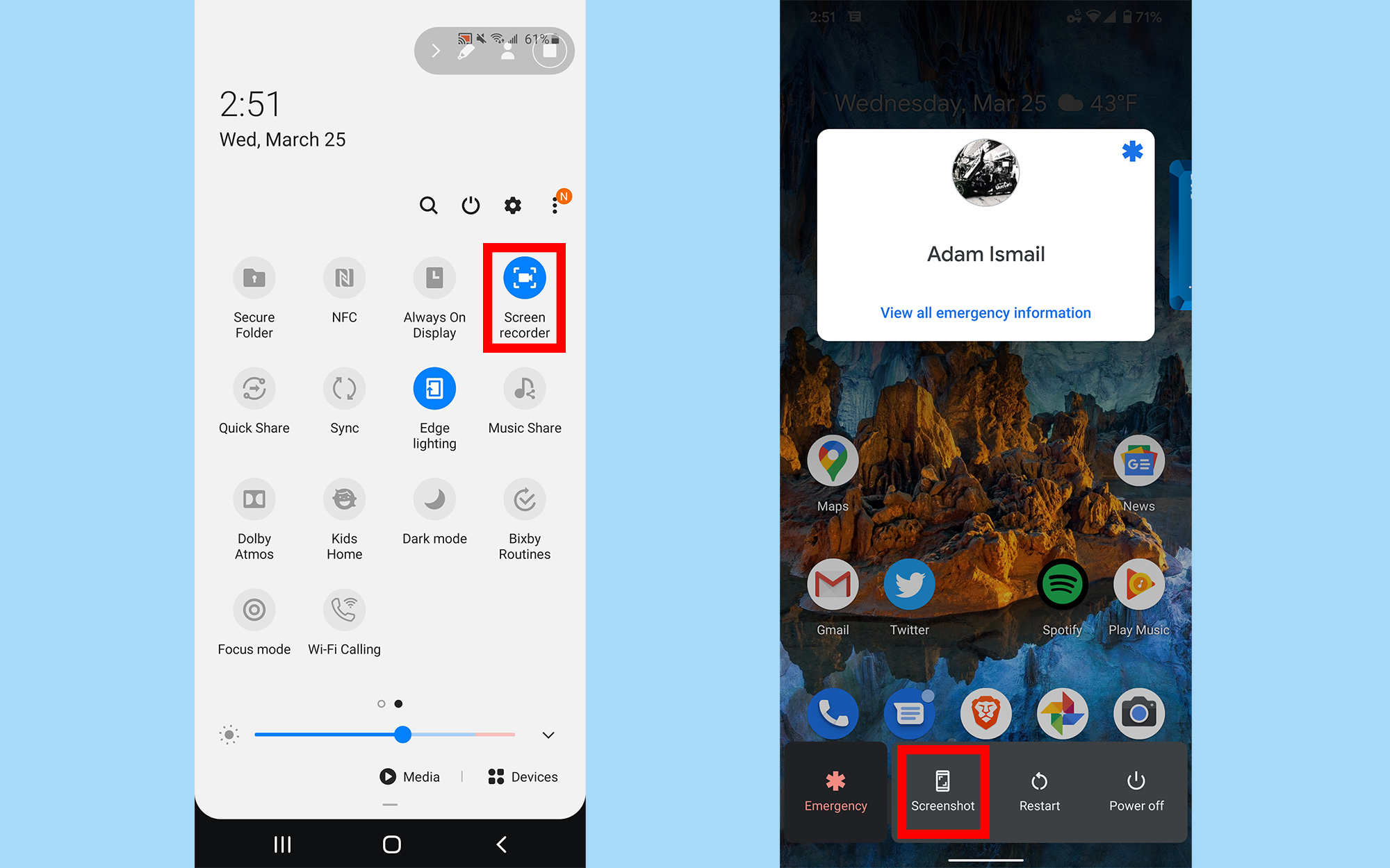 how to screen record on android