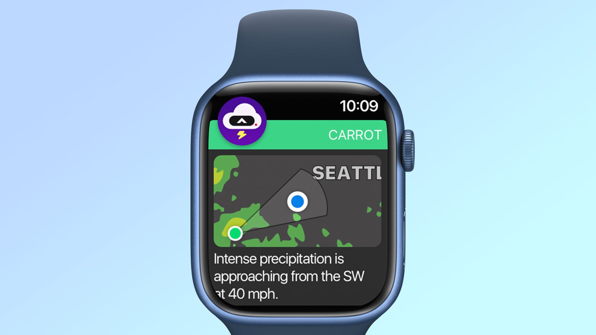Carrot Weather app Apple Watch