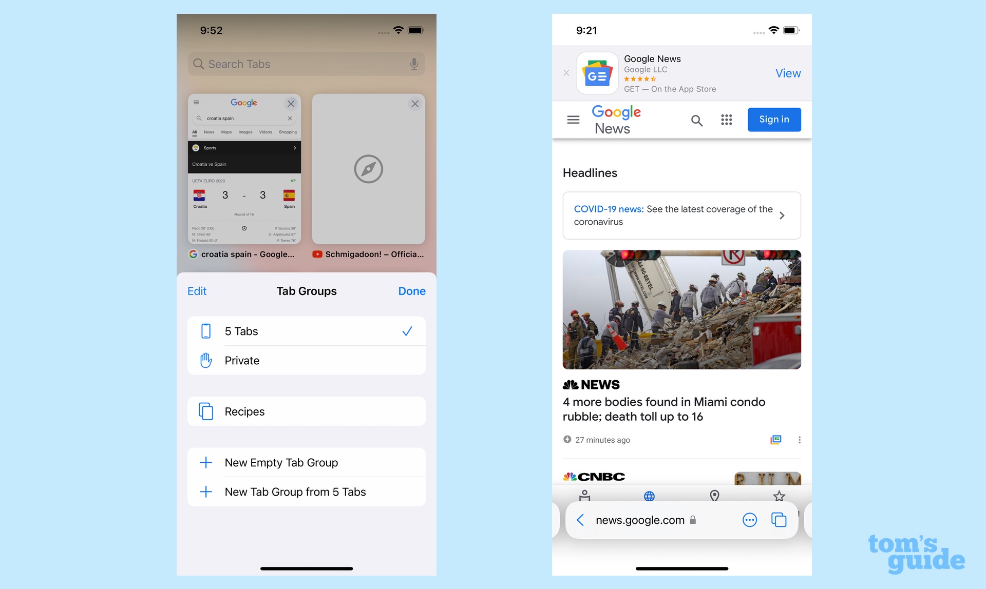 ios 15 safari has a new approach to browser tabs