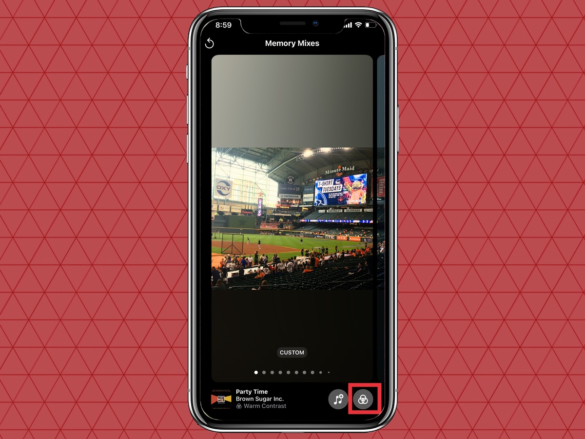 Edit the filter for a Memory in iOS 15 Photos