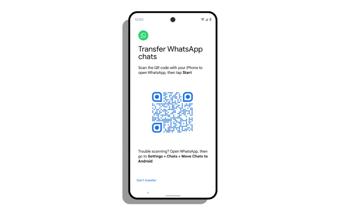 an image of a WhatsApp QR code on Android