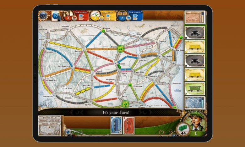 'Ticket to Ride' works great as an iPad game