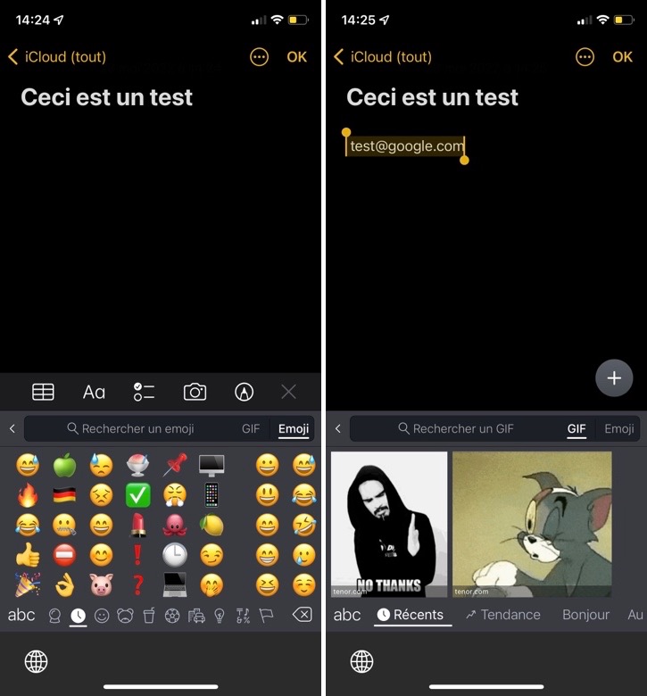 SwiftKey Keyboard on iPhone, with emojis and GIFs
